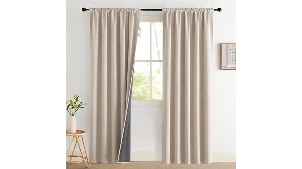 natural linen blackout curtains