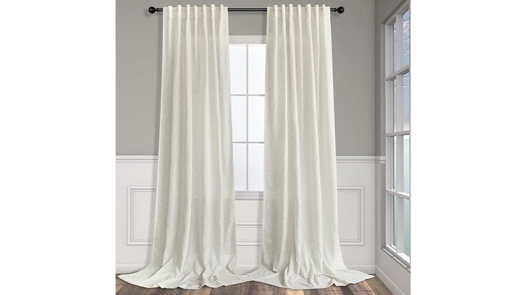 natural linen curtain length