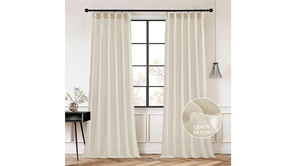 natural linen curtain panels