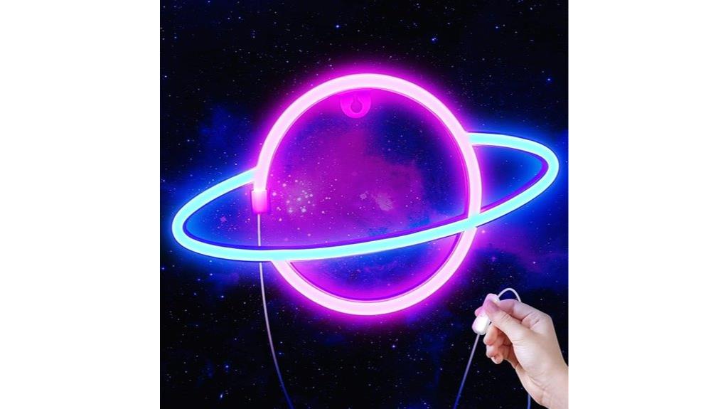 neon saturn usb light