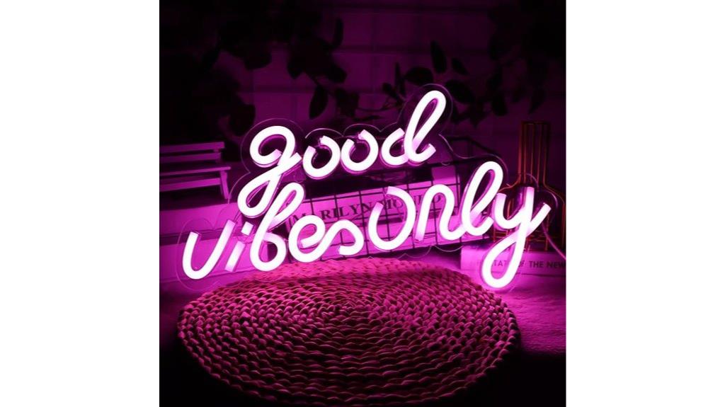 neon sign for parties