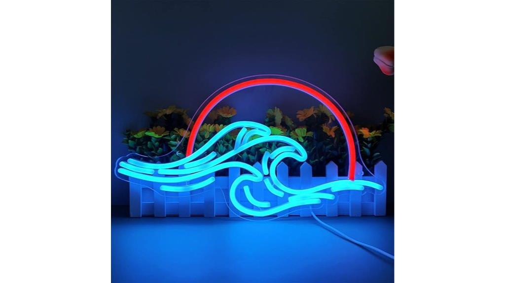neon sunset wall sign