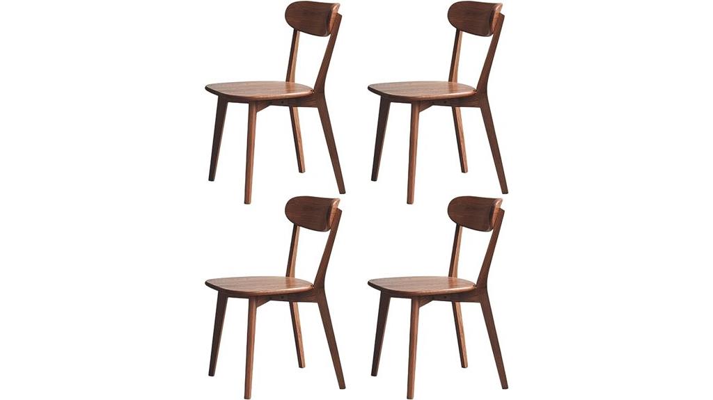 oak walnut dining chairs