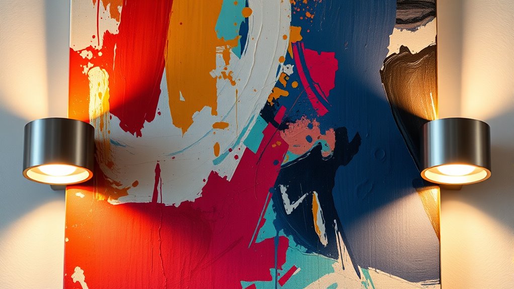 optimal art lighting placement