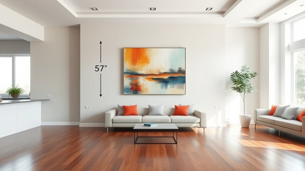 optimal artwork height placement