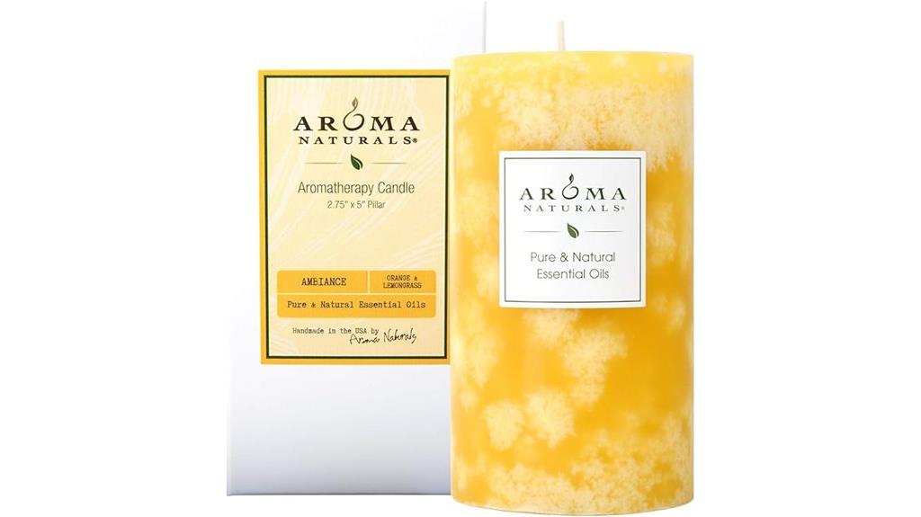 orange lemongrass candle