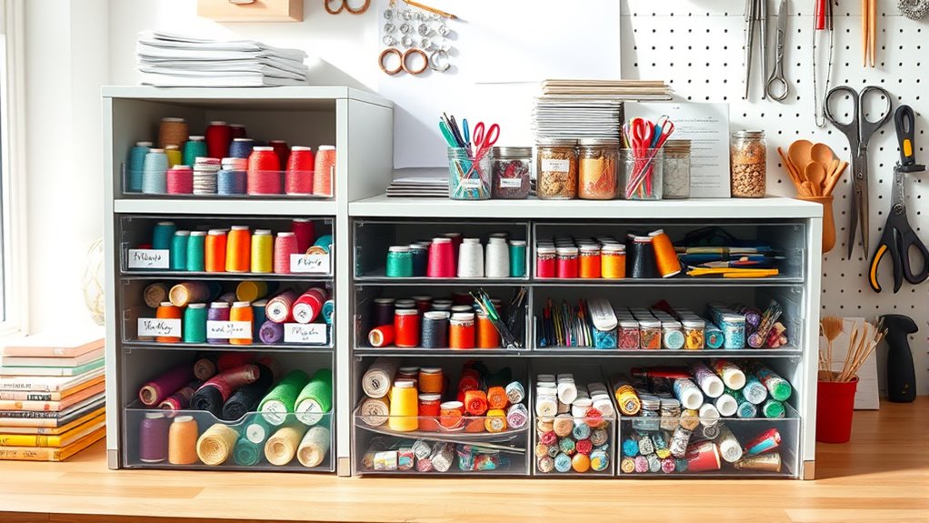 organize supplies with flexibility
