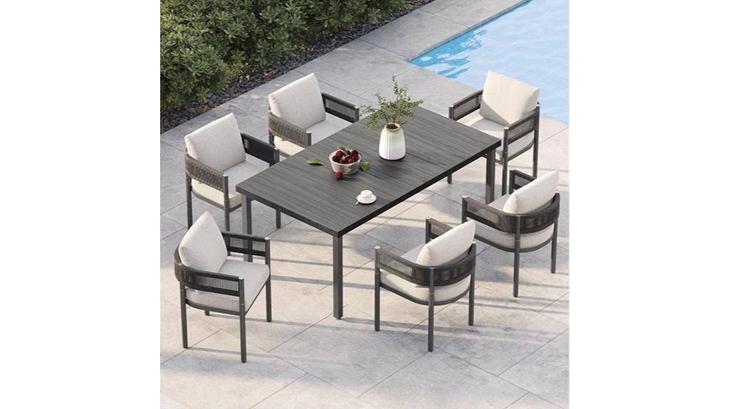 outdoor dining for six