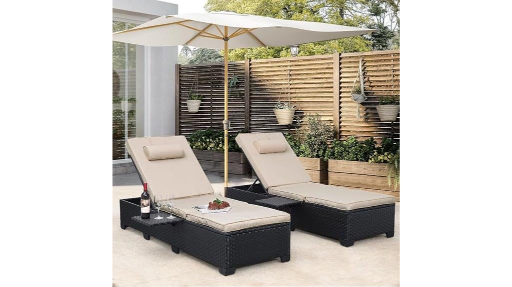 outdoor lounge chairs set