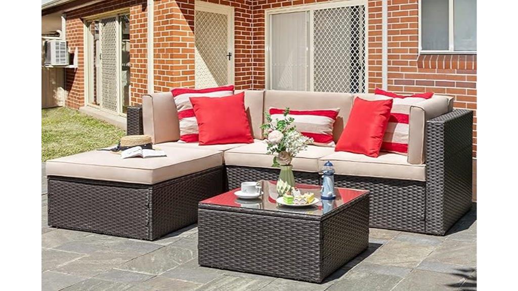 outdoor rattan sofa set
