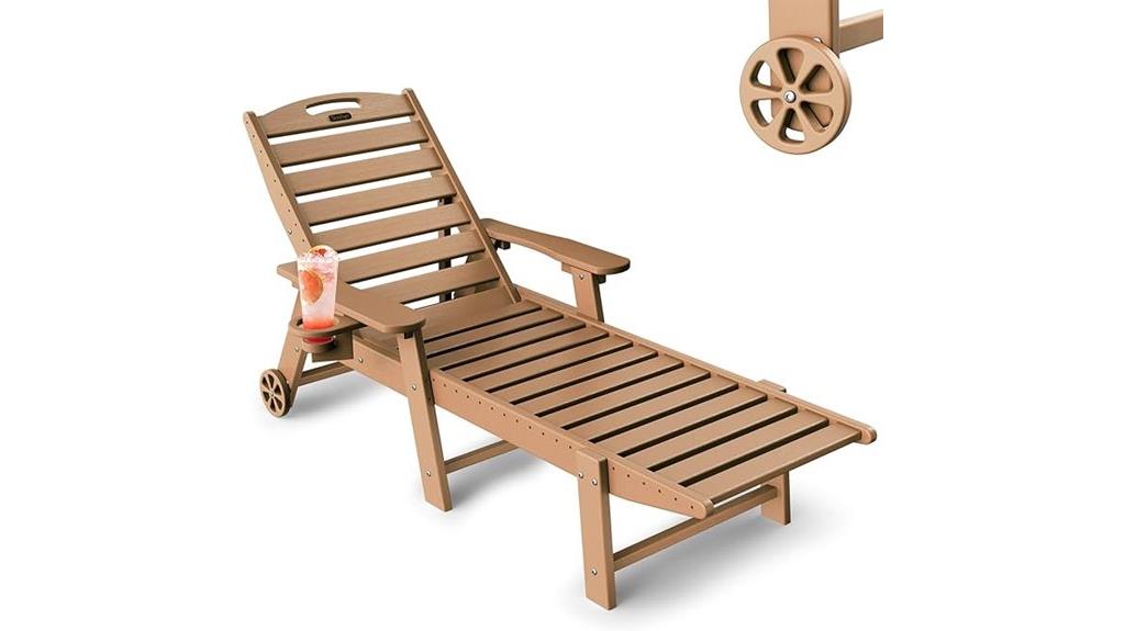 outdoor wheeled lounge chair
