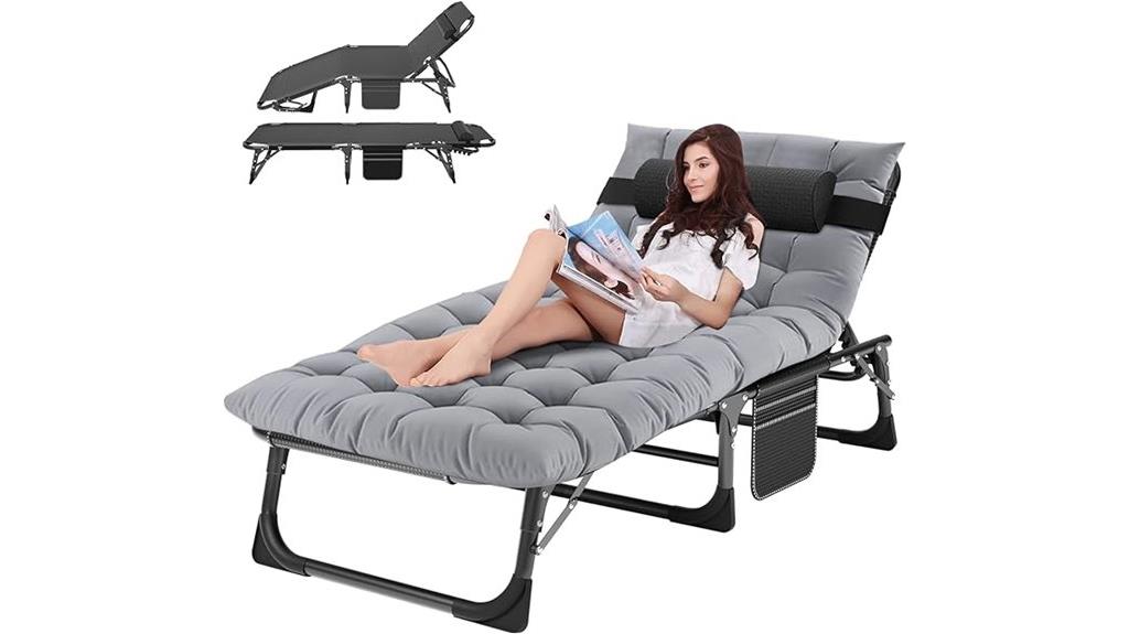 padded outdoor lounge chair