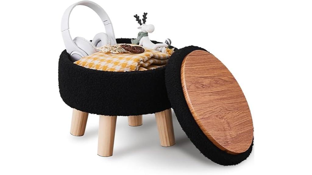 padded seat storage ottoman