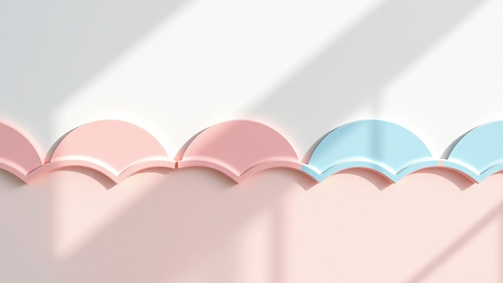 paint scalloped border precisely
