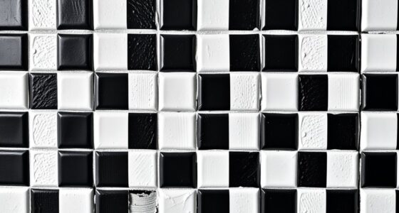 painted wall grid pattern