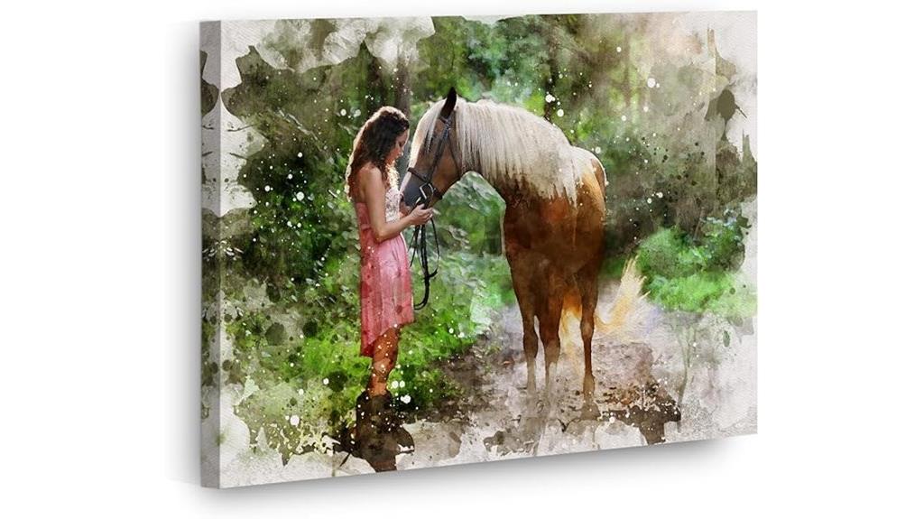 personalized watercolor portrait canvas
