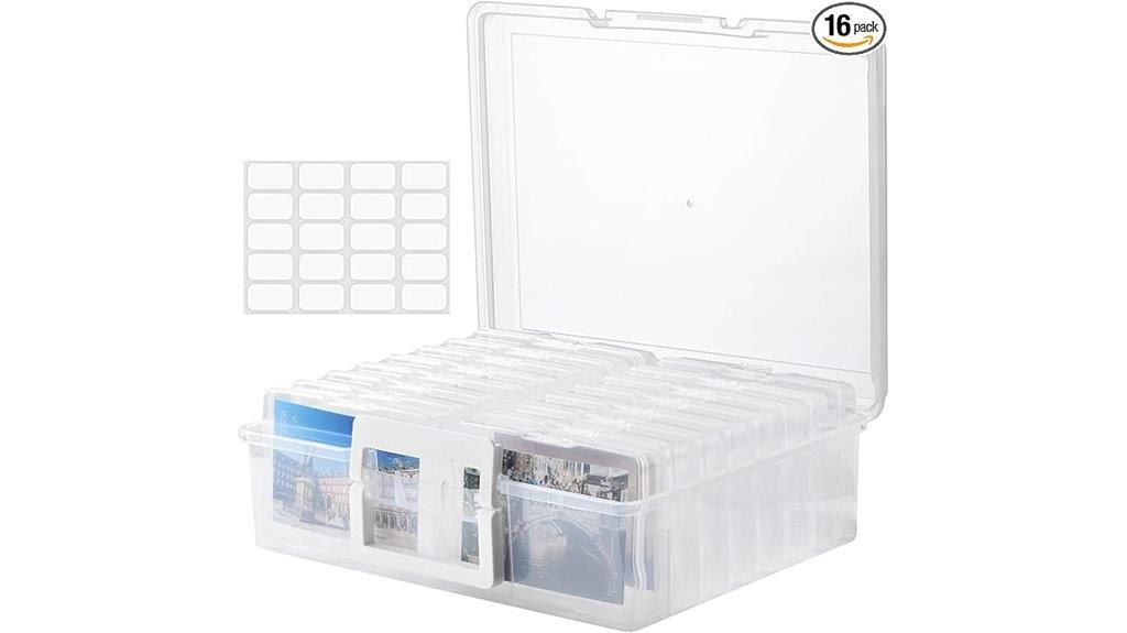 photo storage box with handle