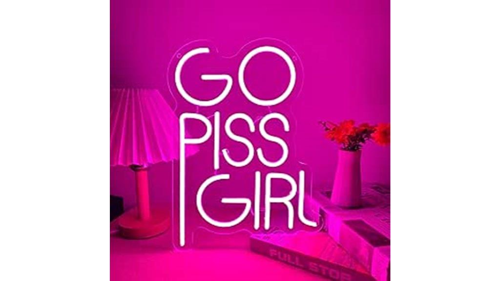 pink dimmable led wall art