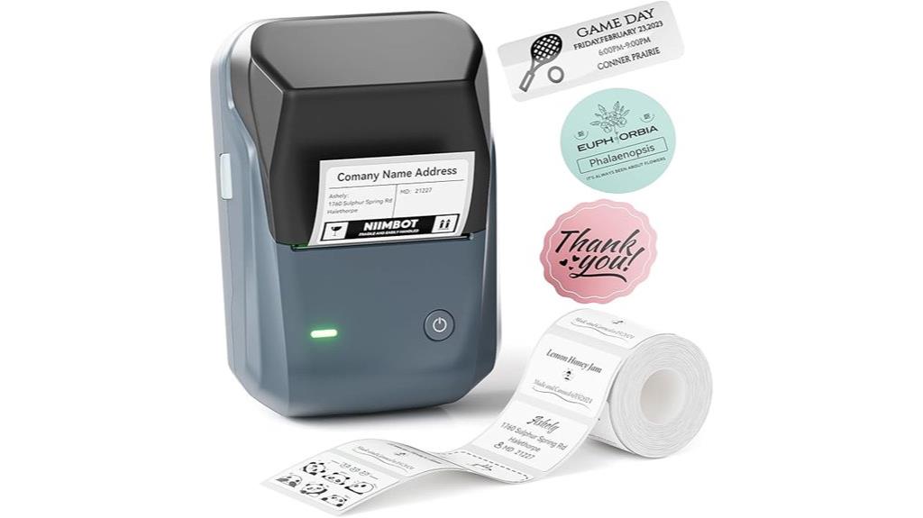 portable label printer device