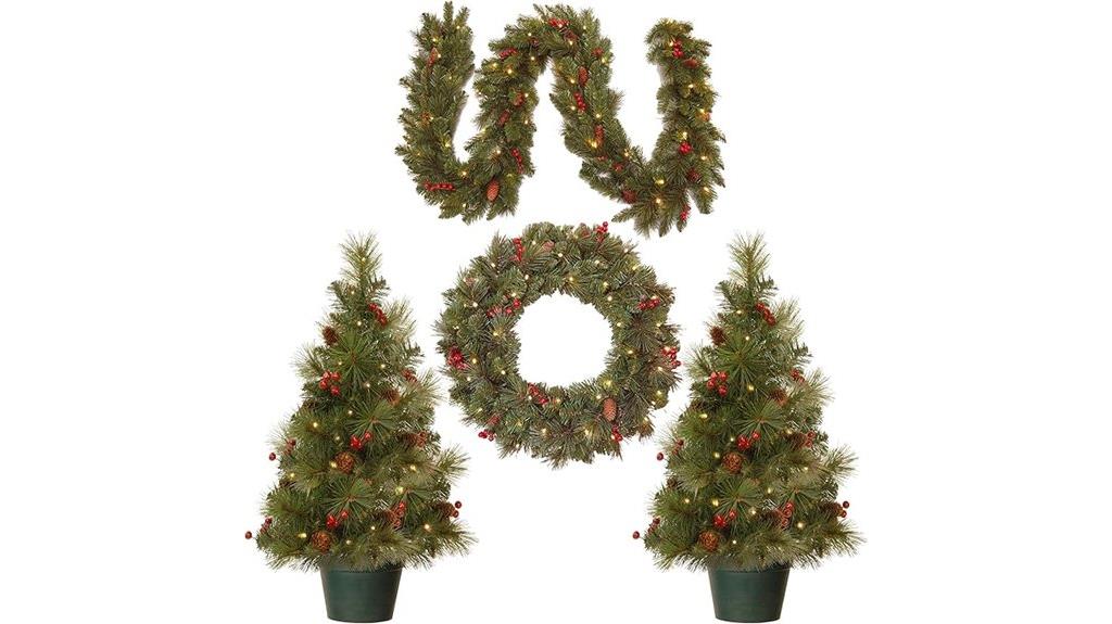 pre lit white led set