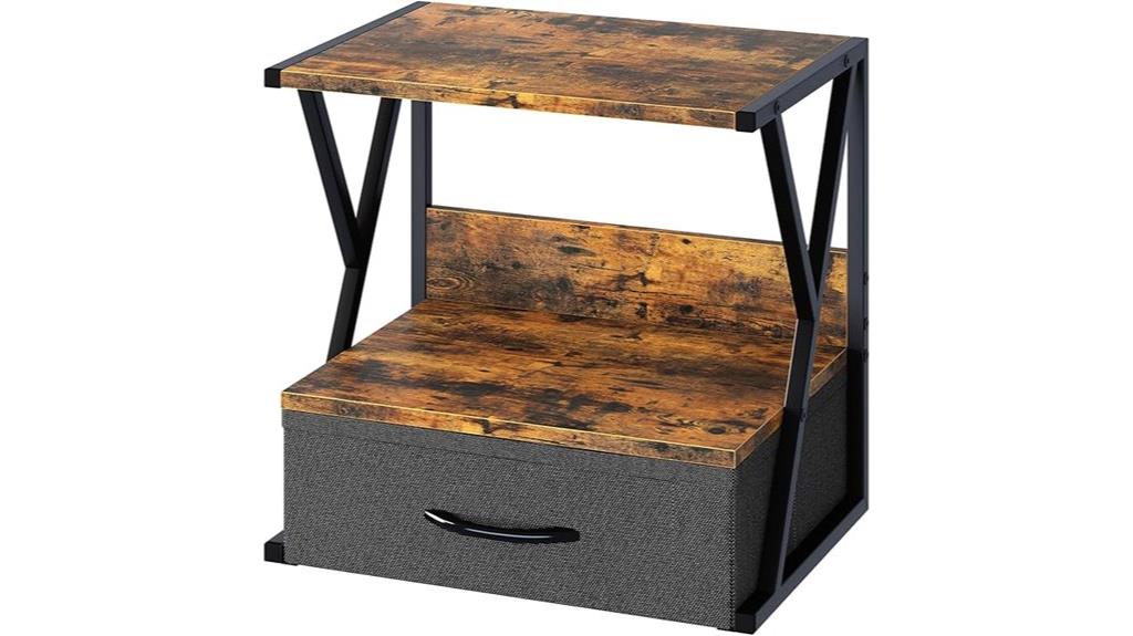 printer stand with storage