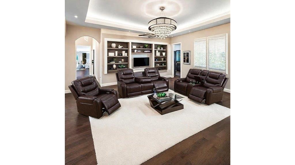 reclining sofa and chairs