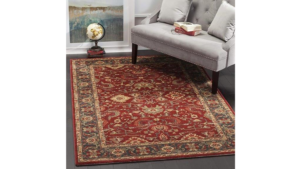 red navy mahal rug