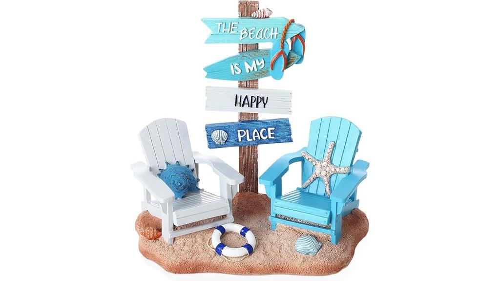 resin beach chair figurine
