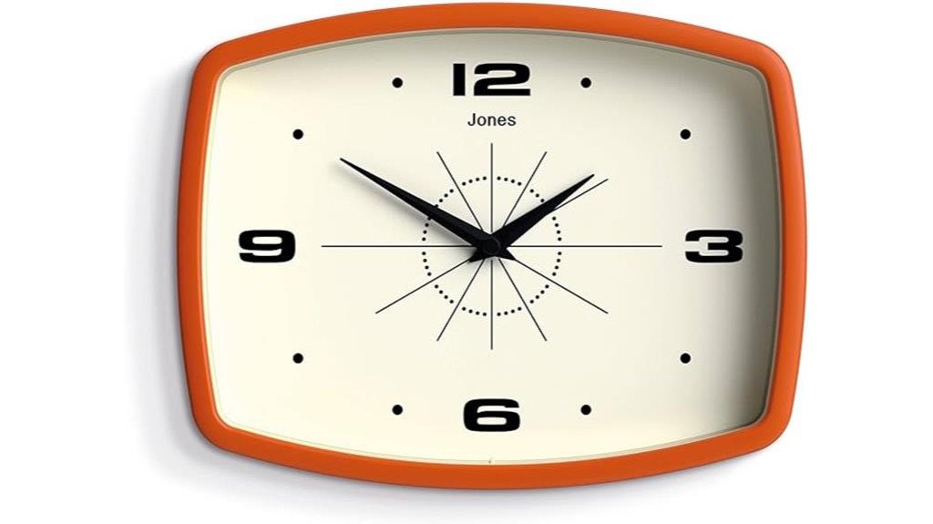 retro orange movie clock