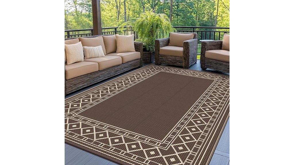 reversible waterproof patio rug