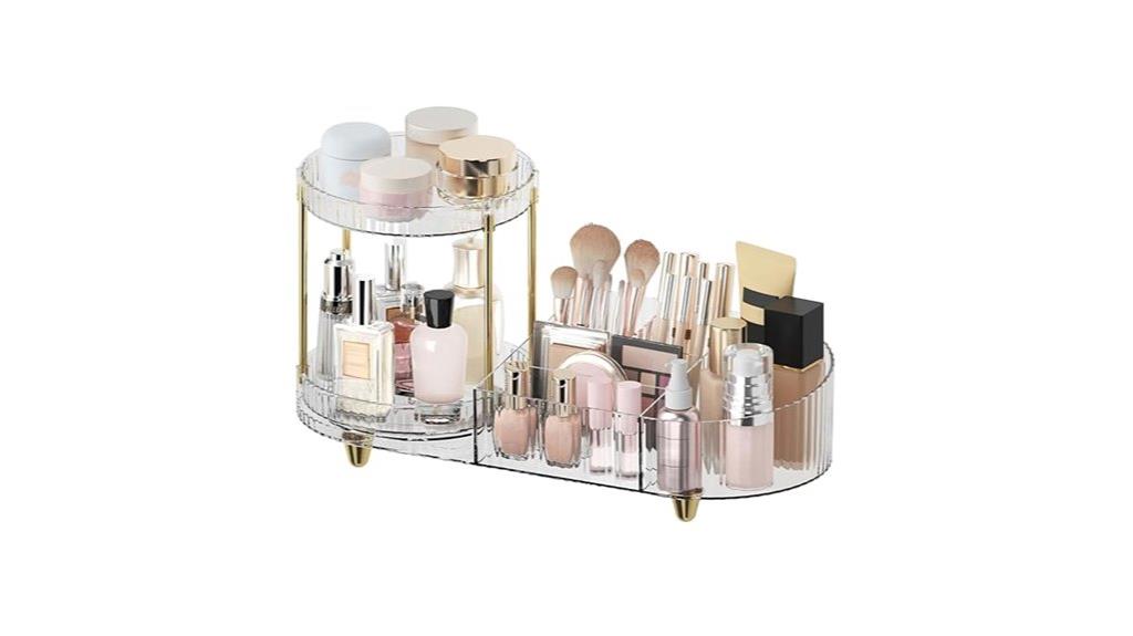 rotating perfume makeup organizer