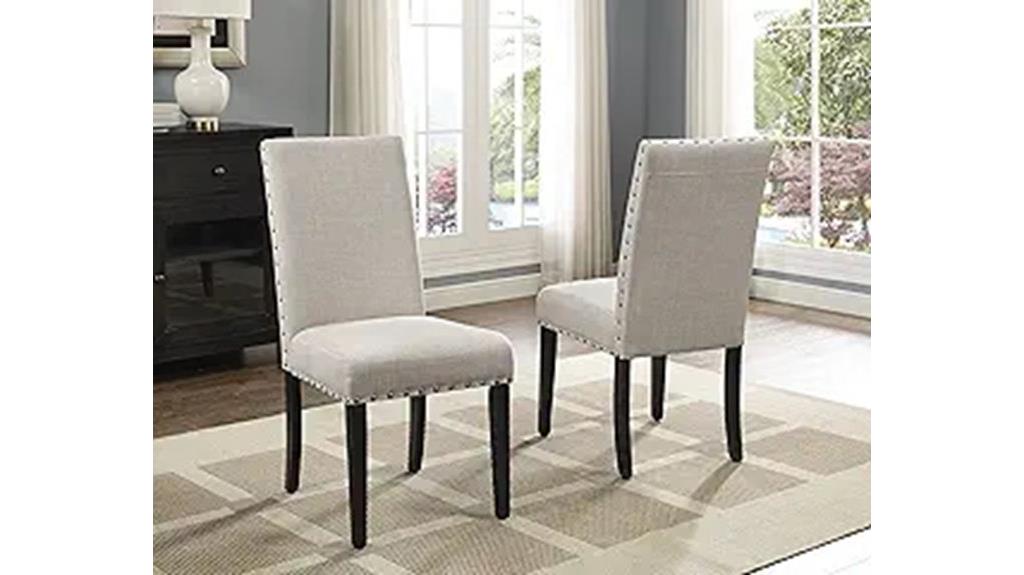 roundhill brown tan chairs