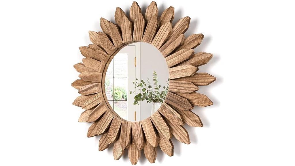 rustic 12 inch wall mirror