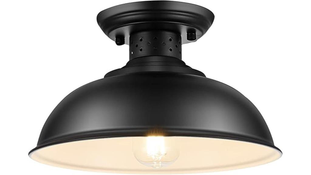 rustic black ceiling light