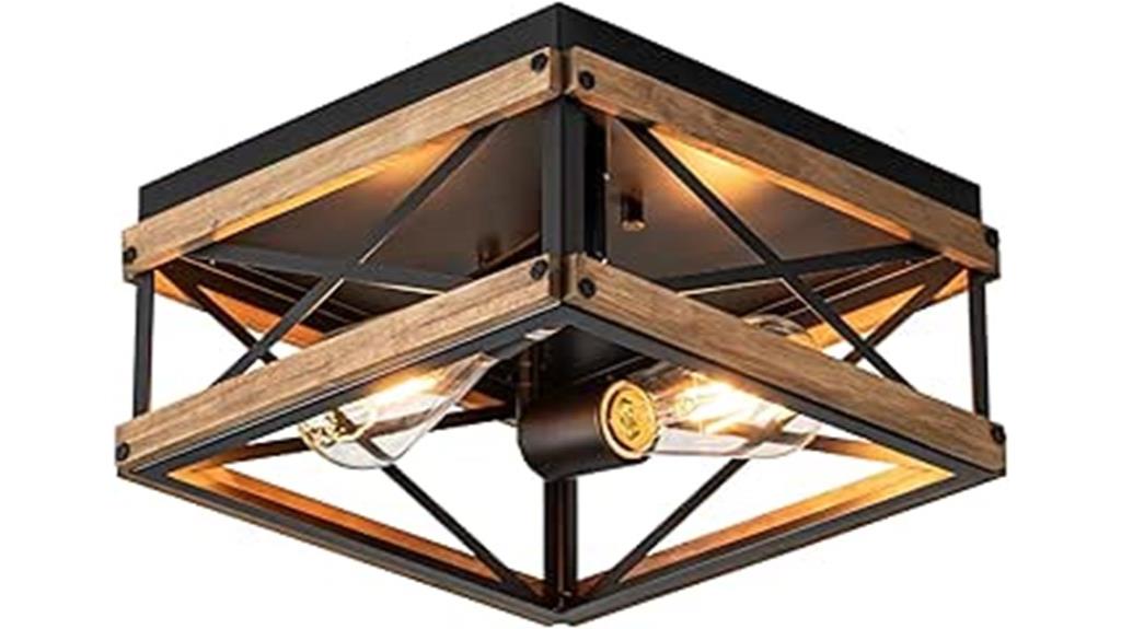 rustic black farmhouse light