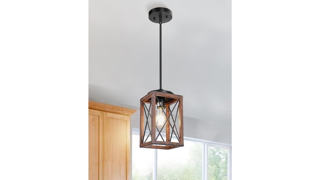 rustic wooden farmhouse pendant