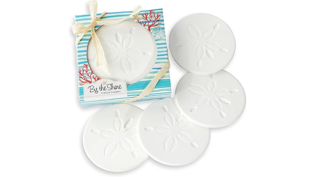 sand dollar coastal drink coasters