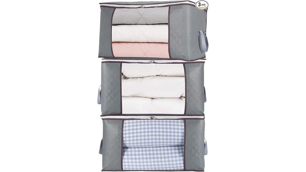 secure bedding and clothes storage