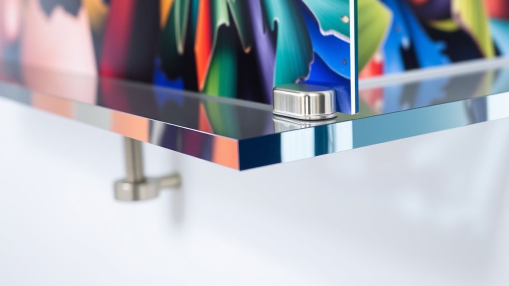 secure modern acrylic display mounting