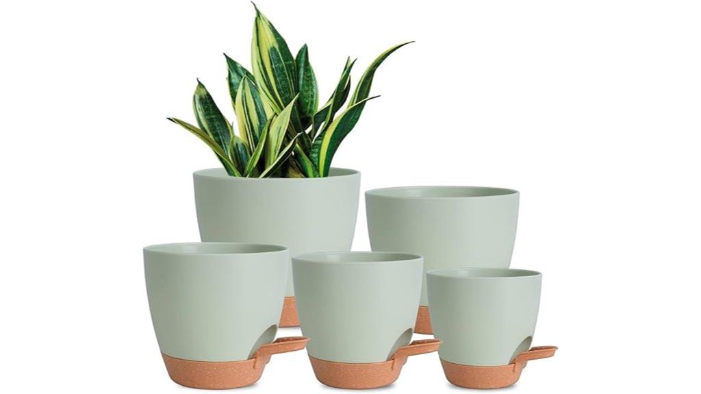 self watering indoor plant pots