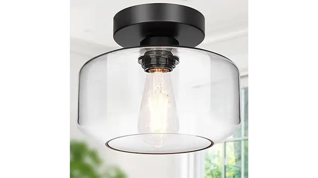 semi flush mount with led