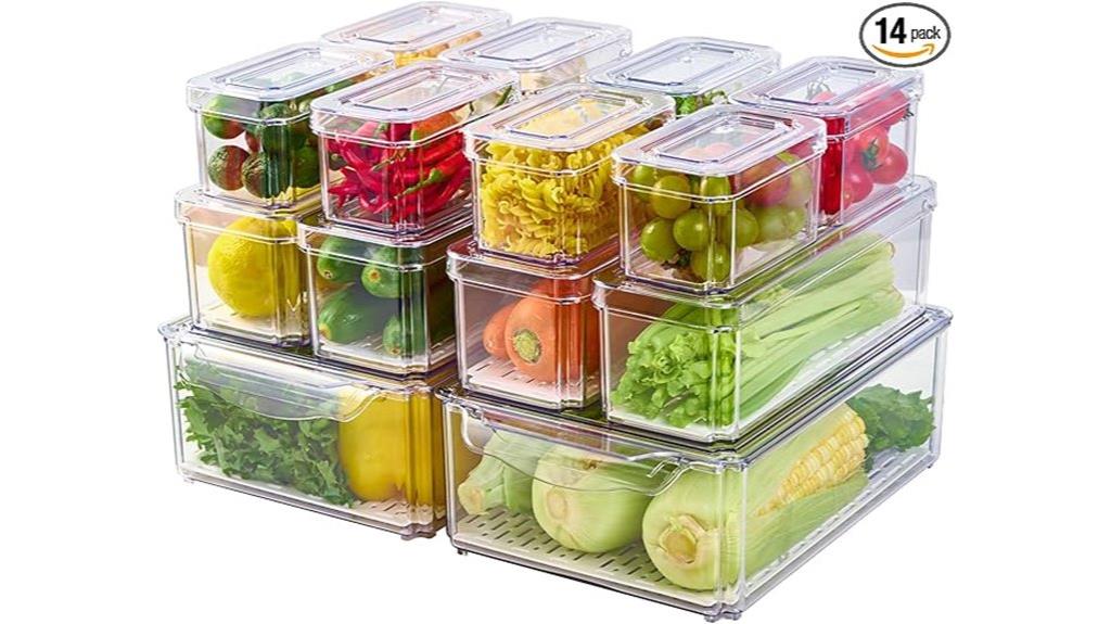 set of 14 fridge organizers