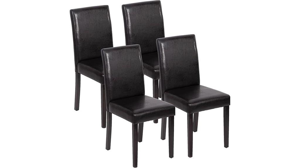 set of four dining chairs