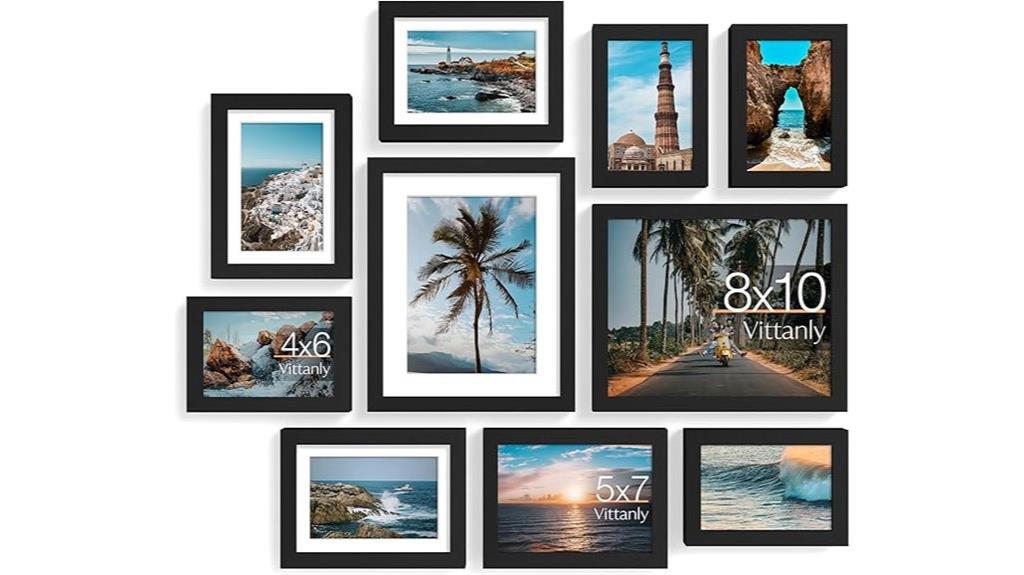 set of ten collage frames