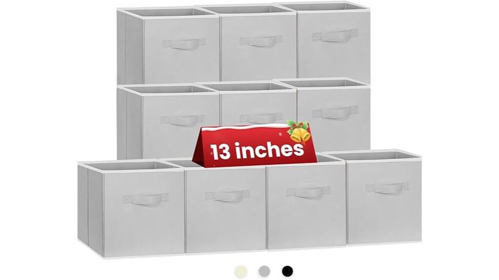 set of ten storage cubes