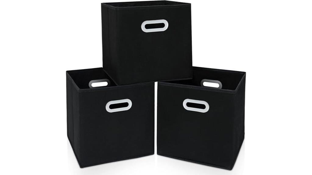 set of three fabric bins