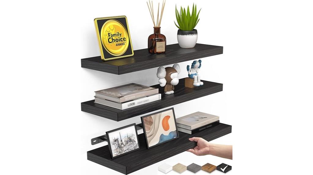 set of three shelves