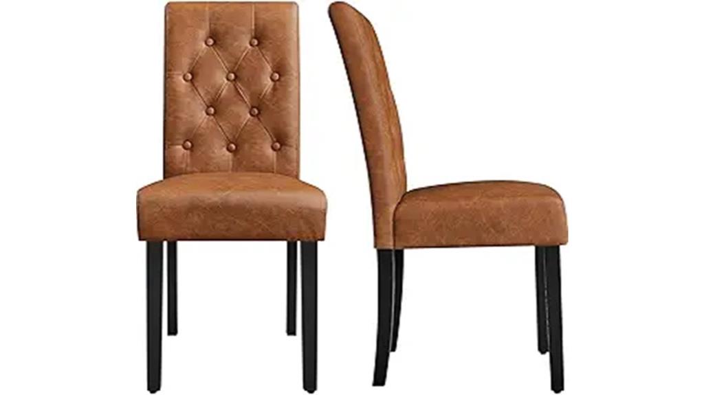 set of two dining chairs