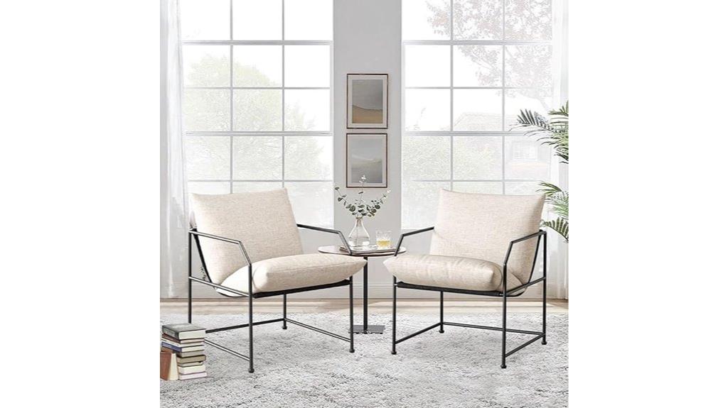 set of two upholstered chairs