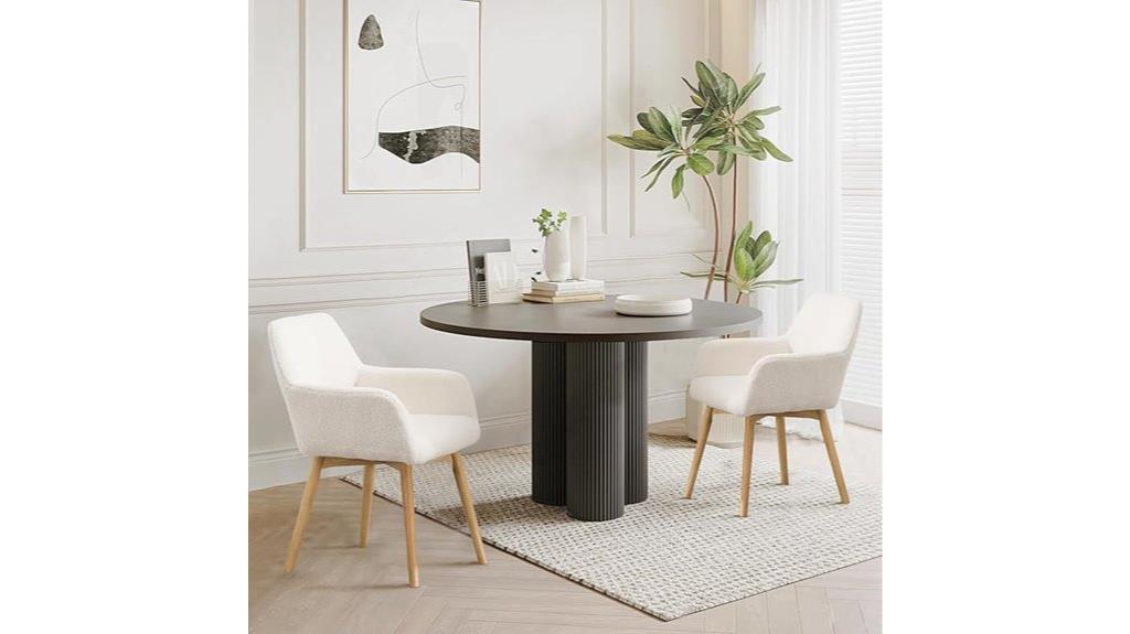 set of upholstered dining chairs
